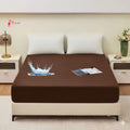 Terry Cotton 100% Waterproof Fitted Style Mattress Protector- Brown Color