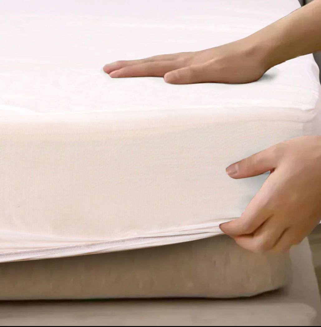 Terry Cotton 100% Waterproof Fitted Style Mattress Protector- White Color