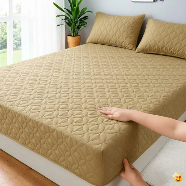 Quilted water-prof matress protector.