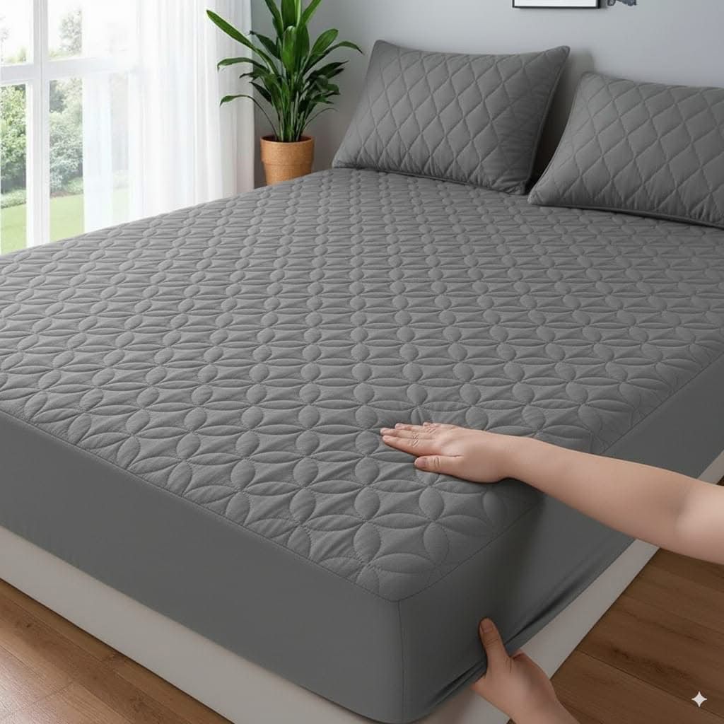 Quilted water-prof matress protector.