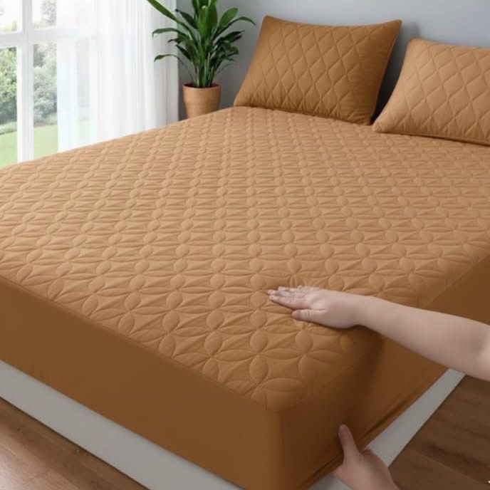 Quilted water-prof matress protector.